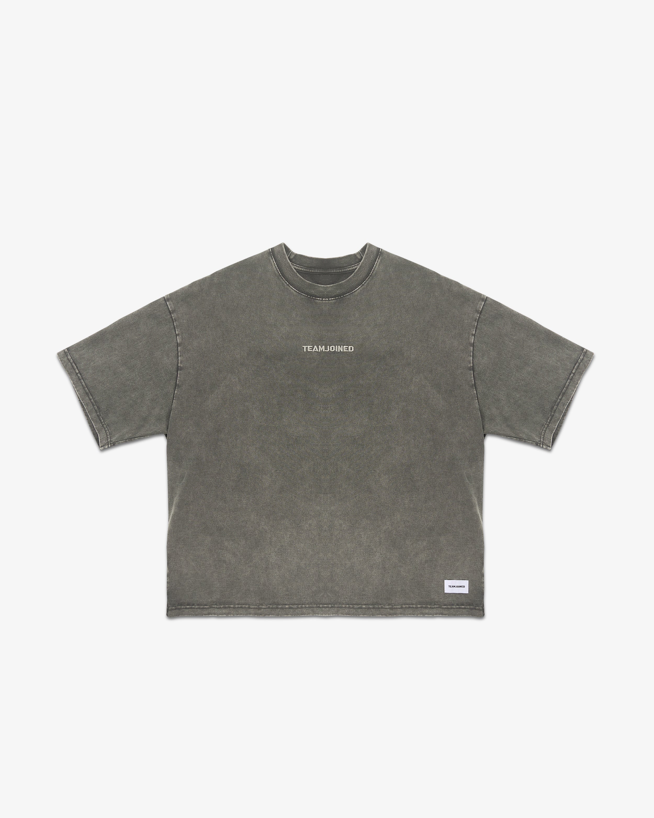 Embroidered Mark Washed Boxy Oversized
